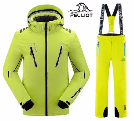 color 4 Пелльо мужские лыжные костюмы куртка+ брюки Для мужчин водонепроницаем, дышащий TThermal Cottom-мягкий Сноуборд костюм Для мужчин лыжная куртка - Цвет: color 4