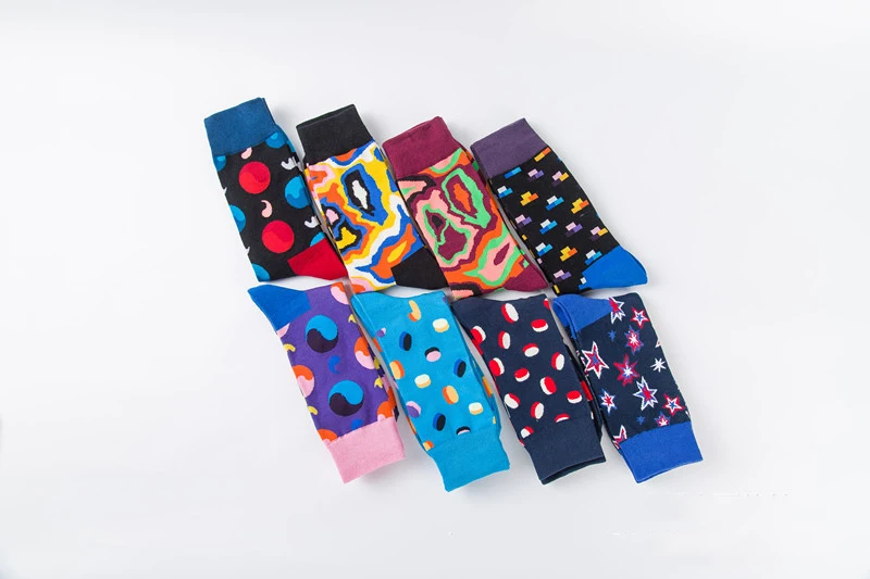 Moda Socmark, Новое поступление, мужские носки s Happy, мужские s, чёсаный хлопок, термальные забавные носки, длинные носки унисекс, повседневные подарочные носки для мужчин