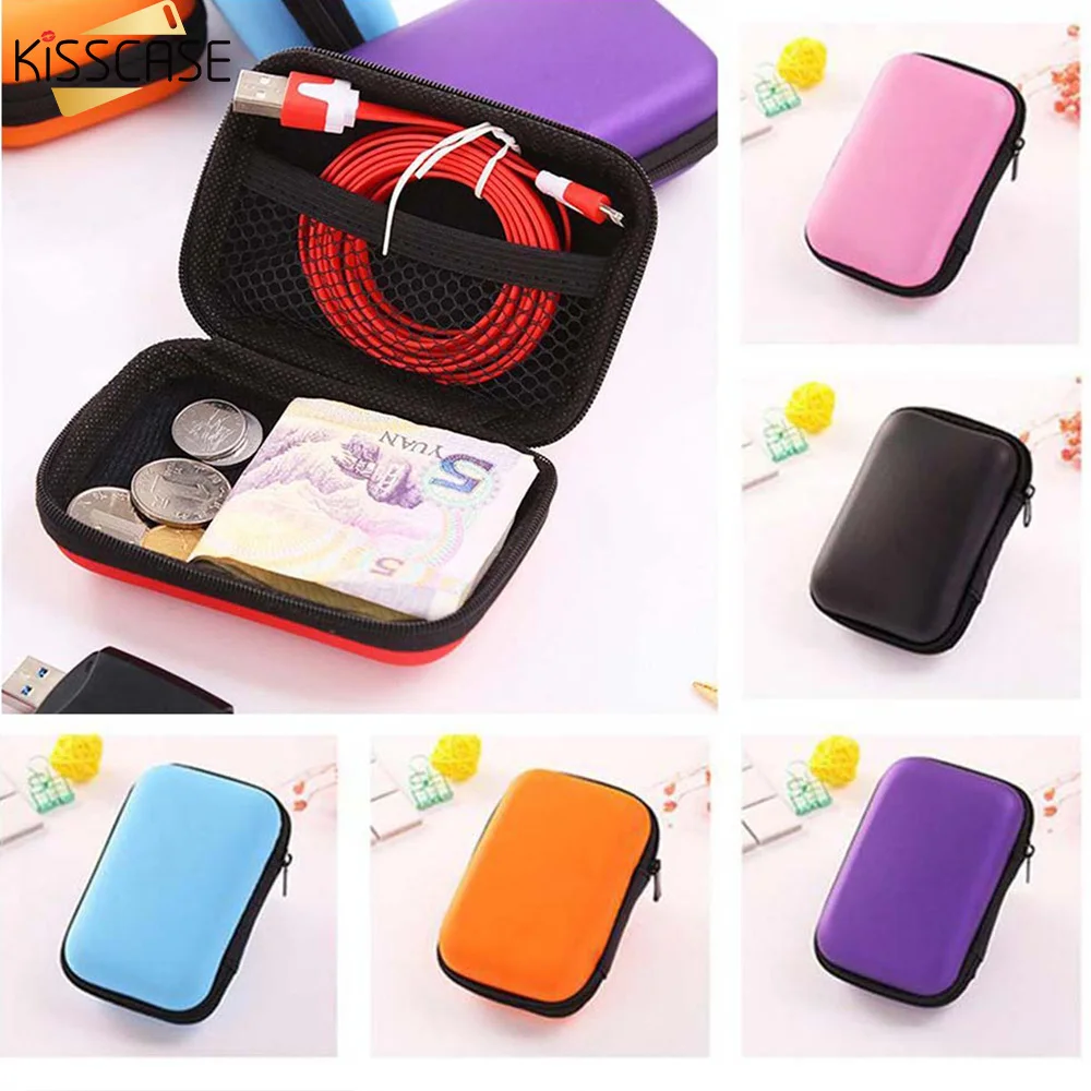 KISSCASE наушники телефон кабель StorageWire Органайзер чехол для телефона коробка данных