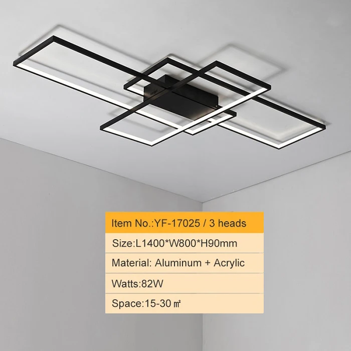 Black L1400mm NEO Gleam, Новое поступление, черный/белый светодиодный потолочный светильник для гостиной, кабинета, спальни, алюминиевый современный светодиодный потолочный светильник - Цвет абажура: Black L1400mm