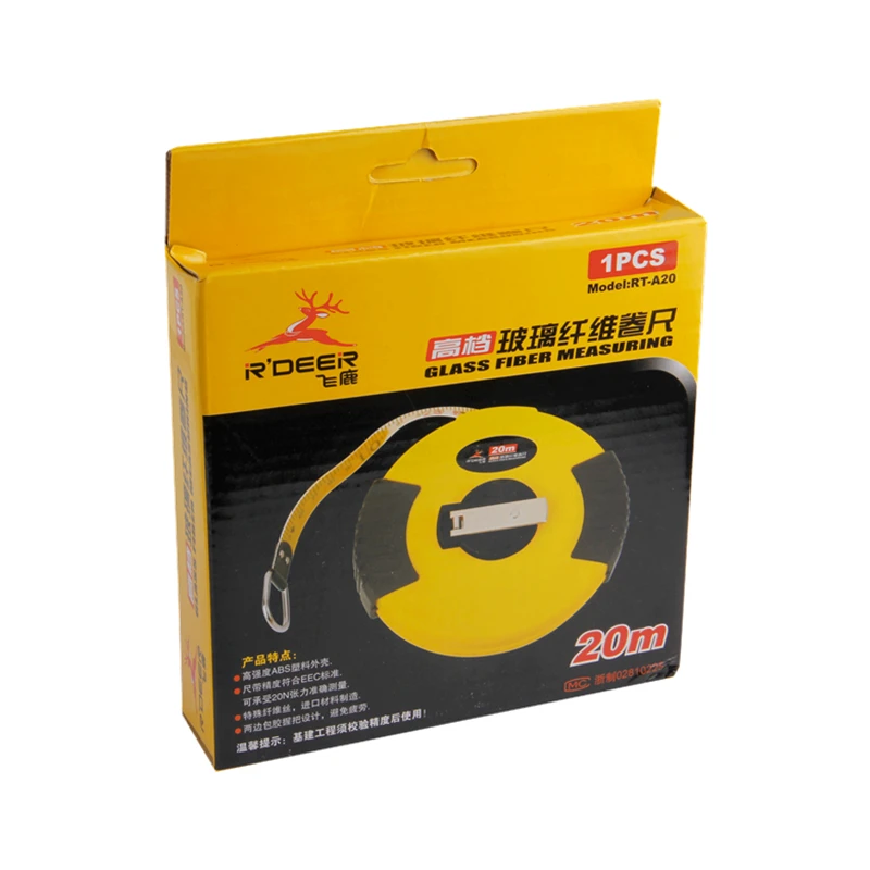 Измерительная лента из стекловолокна измерительная 20 м/30 м/50 м выдвижная Гибкая