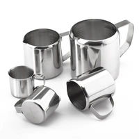 stainless steel milk frothing jug milk cream cup coffee creamer latte art pitcher with spout durable kitchen coffee accessories