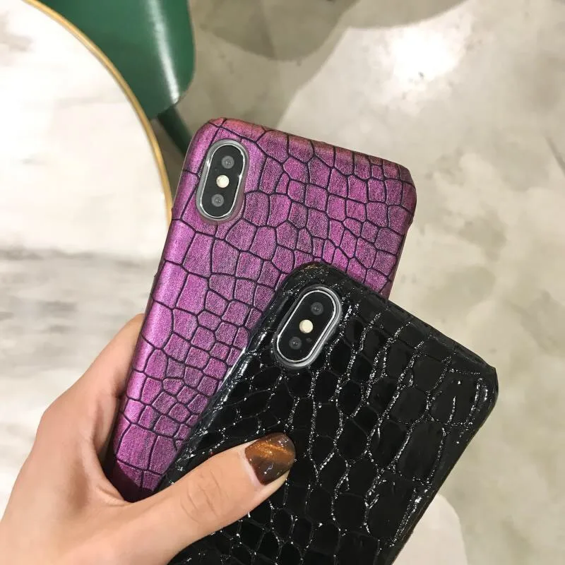 Роскошный чехол из крокодиловой кожи для iPhone XS MAX X XR 6/6 S/7/8 Plus винтажный жесткий