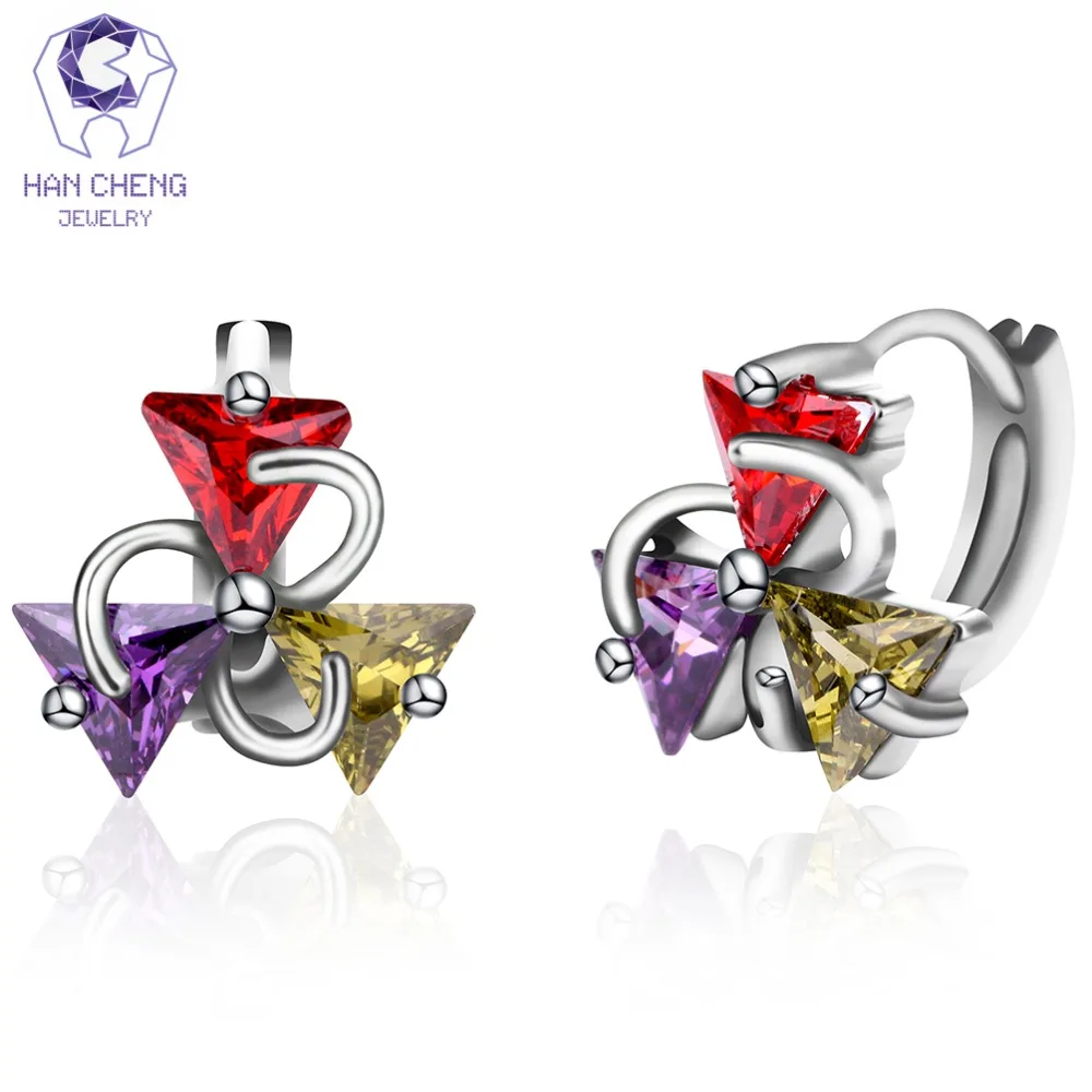 HanCheng новые модные очаровательные посеребренные фианит драгоценный камень