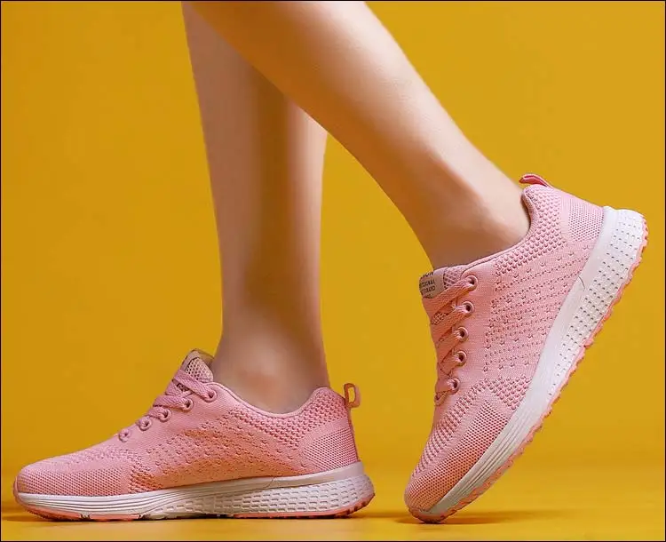 Оранжевые кроссовки; женская повседневная обувь из сетчатого материала; tenis feminino; женская обувь; Moda Mujer; ; брендовая Дизайнерская обувь; цвет розовый, зеленый