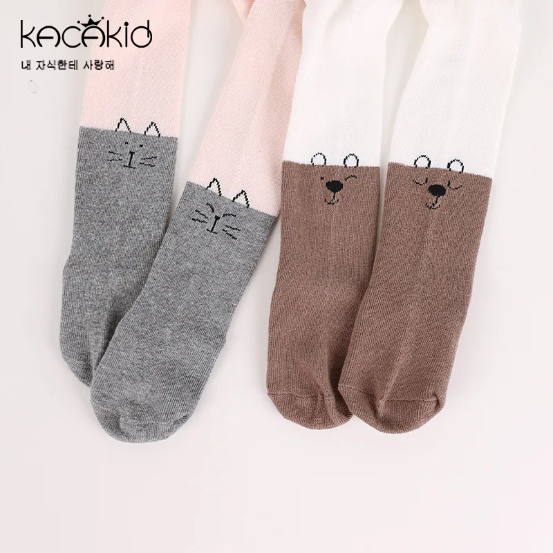 KACAKID/милые детские колготки для девочек с милым рисунком кота маленьких