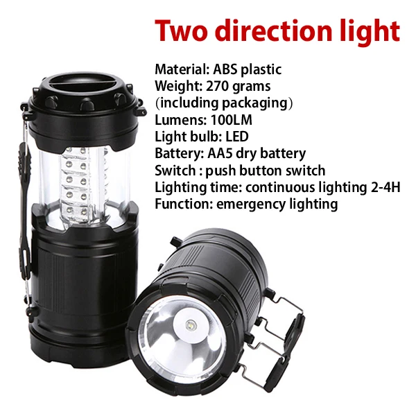 Two direction light CHIZAO походный светильник, наружная аварийная лампа, многофункциональный портативный Рабочий светильник-вспышка, светильник-палатка, фонарь для рыбалки, походов - Мощность в ваттах: Two direction light