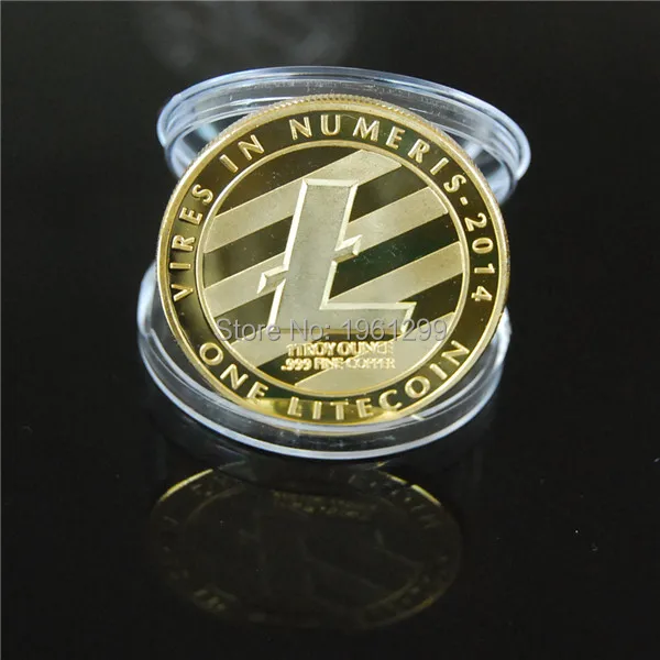 Бесплатная доставка 1 унция 2014 Золотая палитра BTC Litecoin шт/Лот | Дом и сад