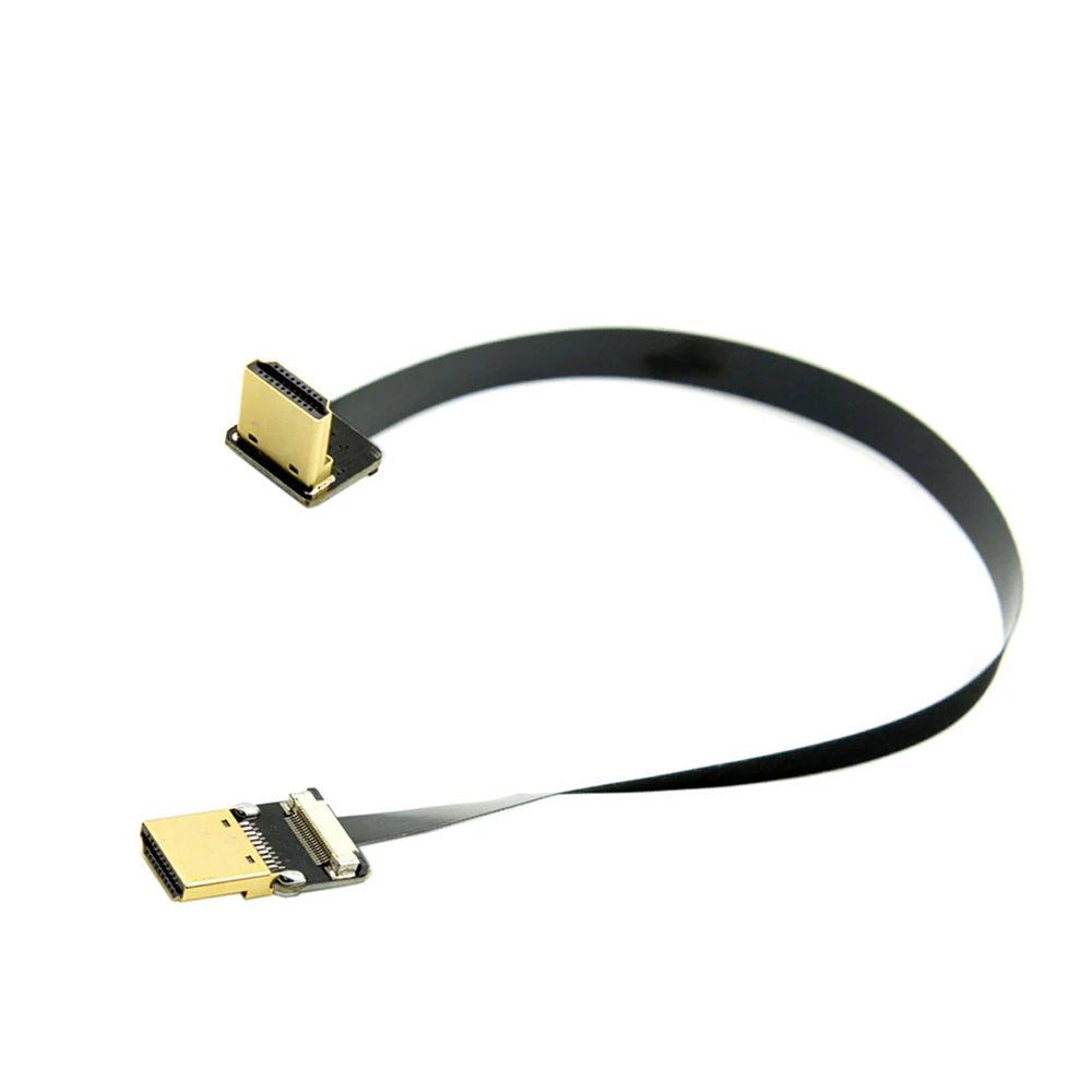 Для DJI FPV HDMI Тип мужчина к вниз под углом 90 градусов Mini HDTV FPC плоский кабель Drone