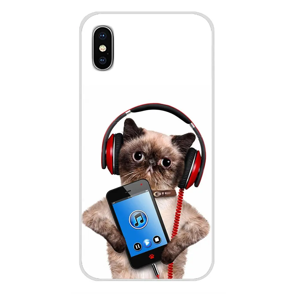 Милая музыкальная кошка Пудель собака для Huawei G7 G8 P7 P8 P9 P10 P20 P30 Lite Mini Pro P Smart Plus 2017 2018