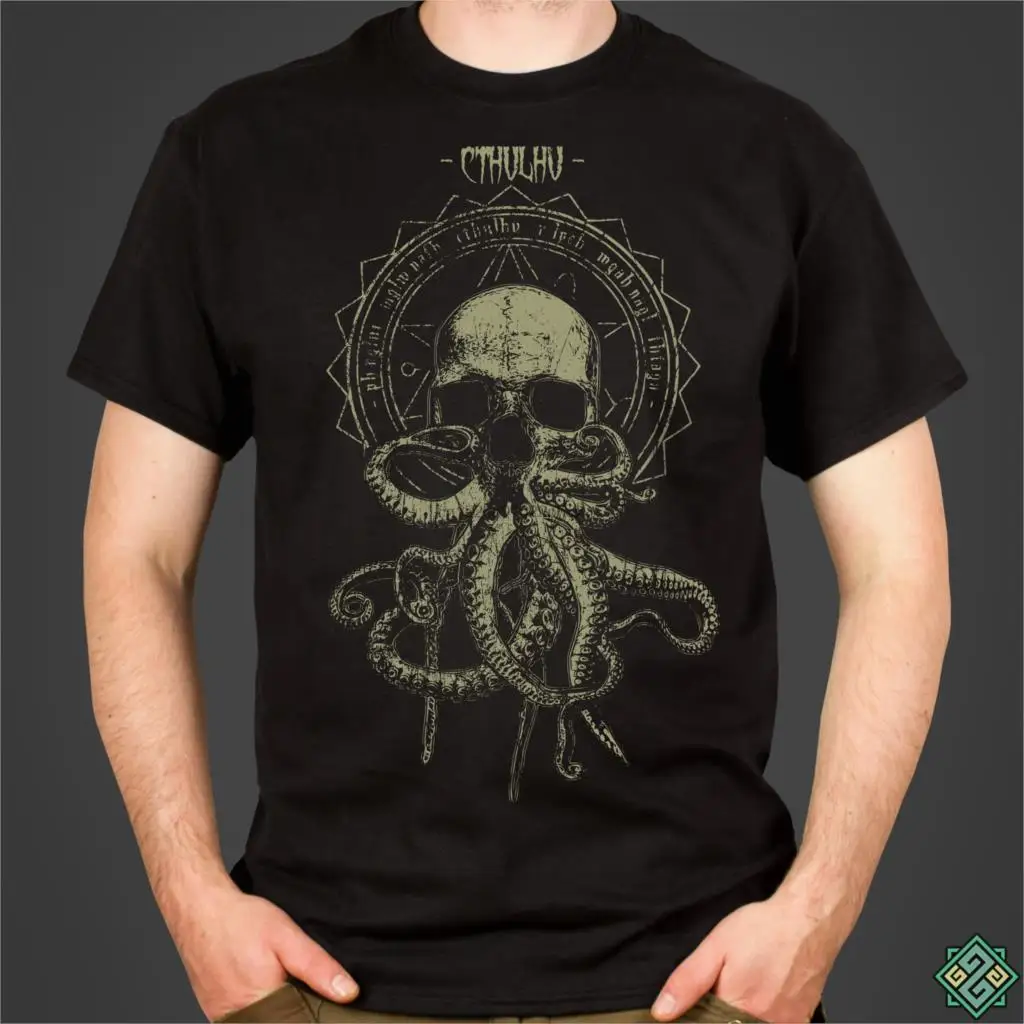 Футболка Cthulhu Cultist H P lovecraft Call of вдохновленная мужской ужасной тематикой