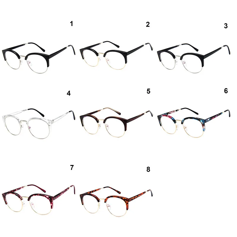 1 шт винтажные прозрачные линзы очки полуметаллическая оправа пылезащитные