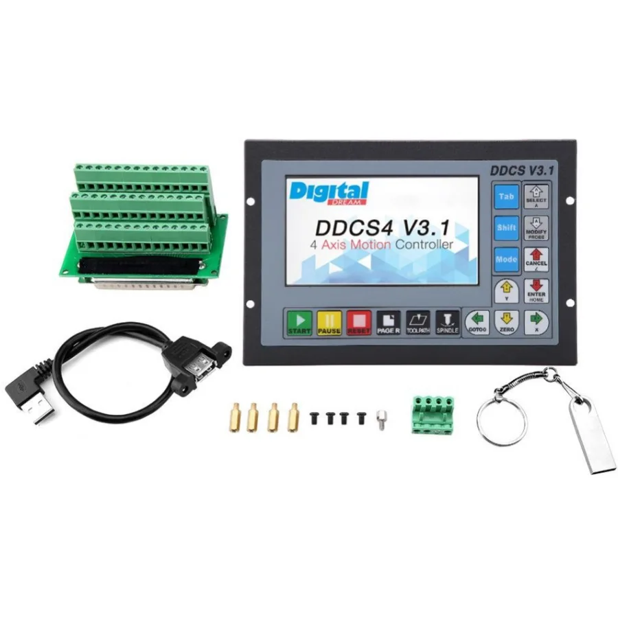 ЧПУ mach3 USB 4 осевой комплект шт. драйвер M542C + DDCS V3.1 контроллер источник