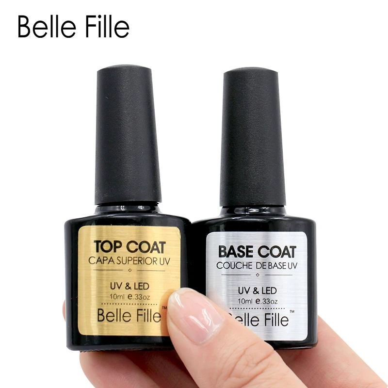Belle Fille основа и верхнее покрытие гель лак для ногтей 10 мл вымачивать праймер