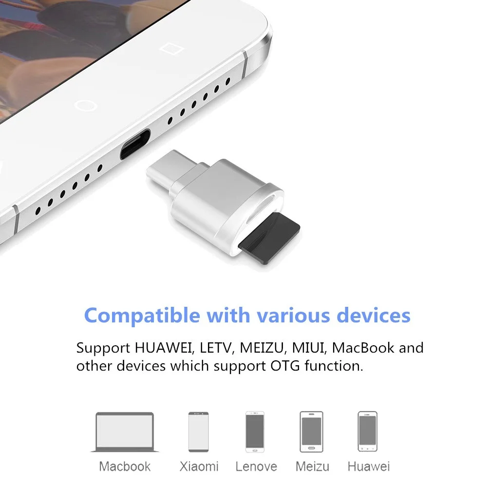 USB 3 1 Type C Micro SD TF устройство для чтения карт памяти Huawei P9/P9 Plus/P10/P10 Plus/G9 Plus OTG