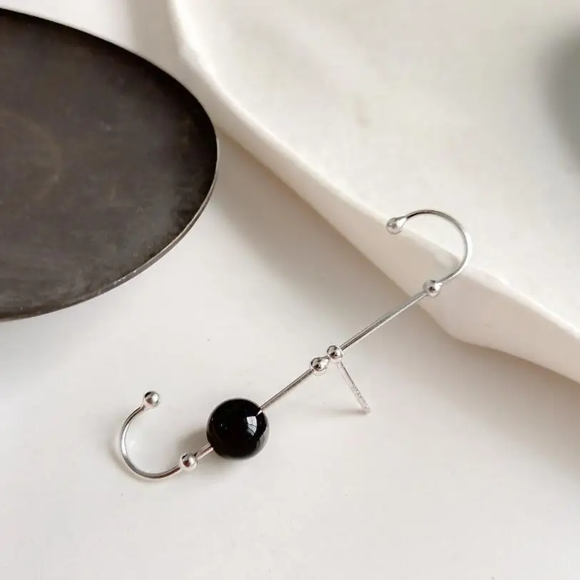 Женские серьги Клипсы из серебра 925 пробы с натуральным камнем|Серьги-клипсы| |