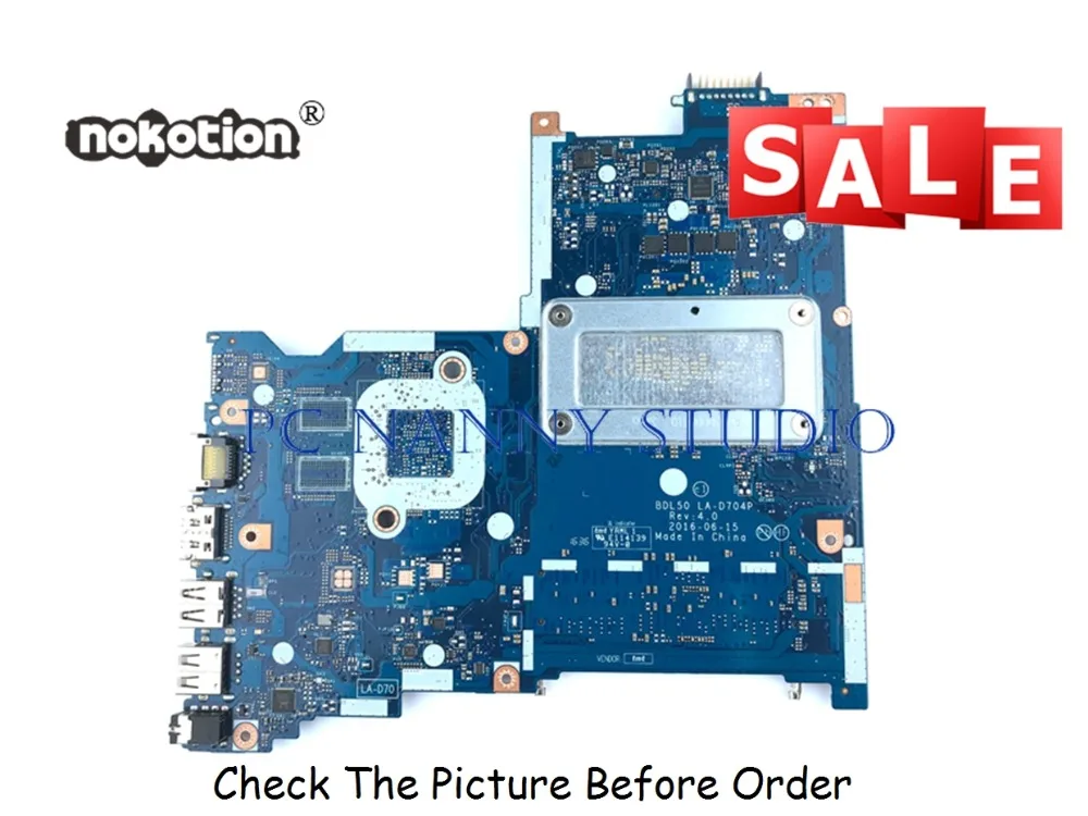 PCNANNY 854946-601 854946-001 BDL50 LA-D704P для hp 15-AY Материнская плата ноутбука i3-6100U 2 3 ГГц