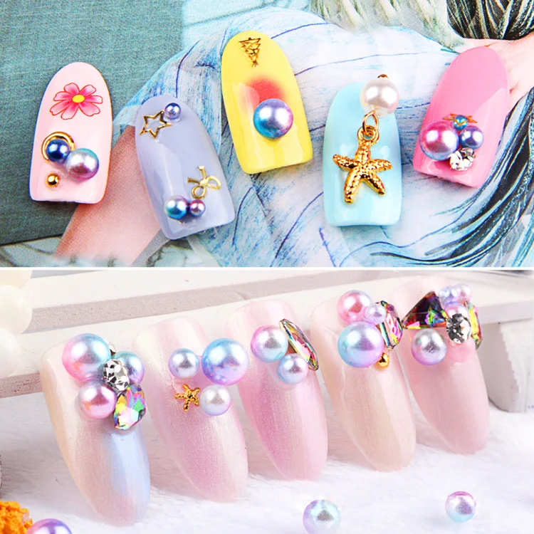 Японские украшения для ногтей шар полный круг/искусственный градиент Волшебная