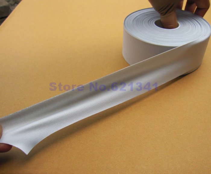 Светоотражающая лента из яркой серебристой ткани 50 мм (2 дюйма)|reflective sew|fabric reflective