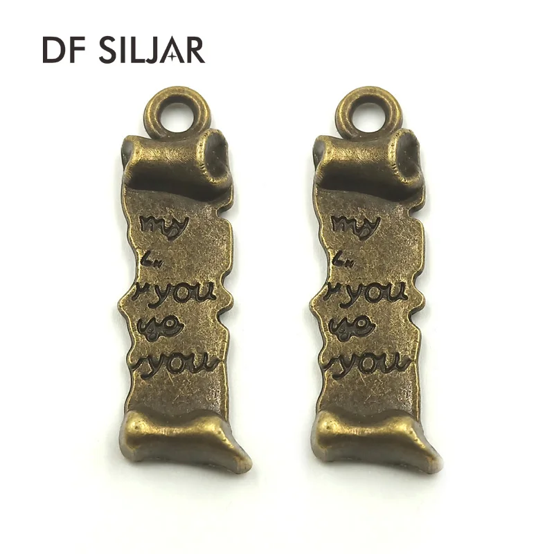 50pcs/lot Antique Bronze Charms For Jewelry Making Bracelet Pendant Book DIY Findings D1356 | Украшения и аксессуары