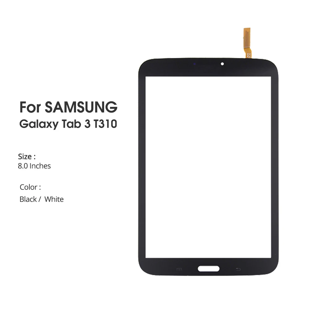 Черный/белый для Samsung Galaxy Tab 3 8 0 дюйма планшетов сенсорный экран дигитайзер панель