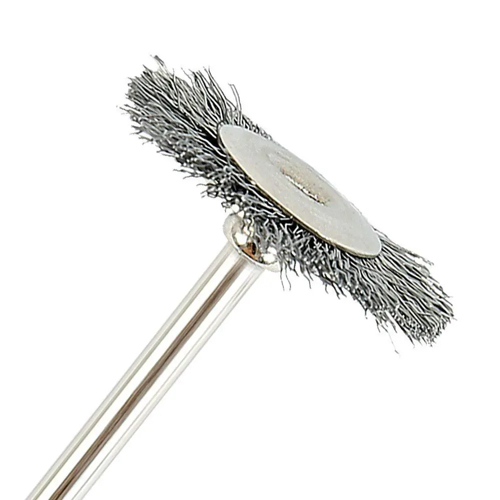 

60X 3mm Steel Cleaning Wire Brushes Wheel Cup Brush Polishing Attachment Kit for Dremel Rotary Tool