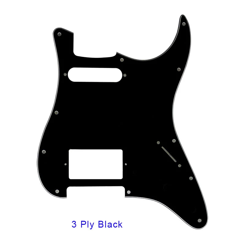 3Ply Black Электрогитара части для США \ Мехико Fd Stratocaster 11 отверстий HS PAF хамбакер гитара накладка царапина пластина - Цвет: 3Ply Black