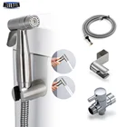 Двухфункциональный смеситель для биде, кран для туалета, комплект для биде с ручным распылителем, крюк для бака и настенное крепление