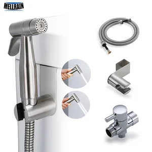 Двухфункциональный смеситель для биде, кран для туалета, комплект для биде с ручным распылителем, крюк для бака и настенное крепление