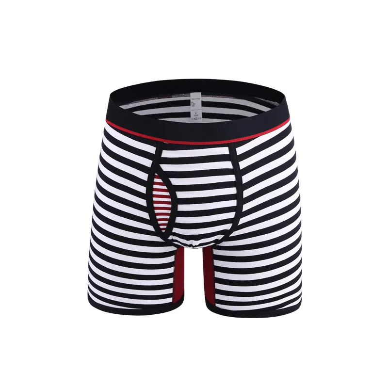 2019 new Fashion big size Shorts Men Cotton Underwear Breathable Mid waist Men long boxers Spandex long Male cotton Underpants