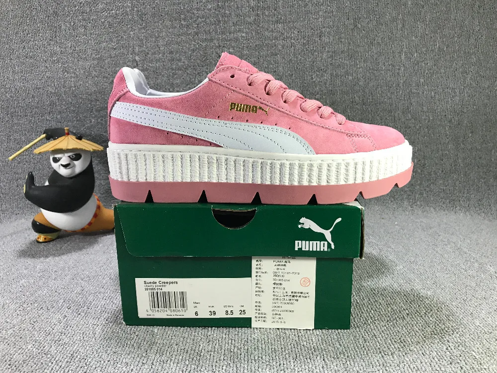 2018New поступление PUMA Fenty by Rihanna с тиснением Creeper замшевые кроссовки Для женщин