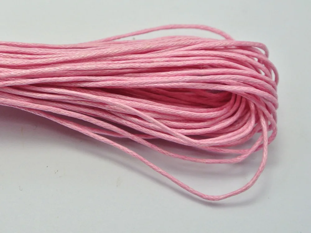 

100 Meters Pink Waxed Cotton Beading Cord 1mm for Bracelet Necklace