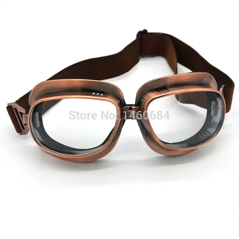 Model 4 Ретро Второй мировой войны мотоциклетные очки Lunette Moto Aviateur винтажные очки серебро/медь - Цвет: Model 4