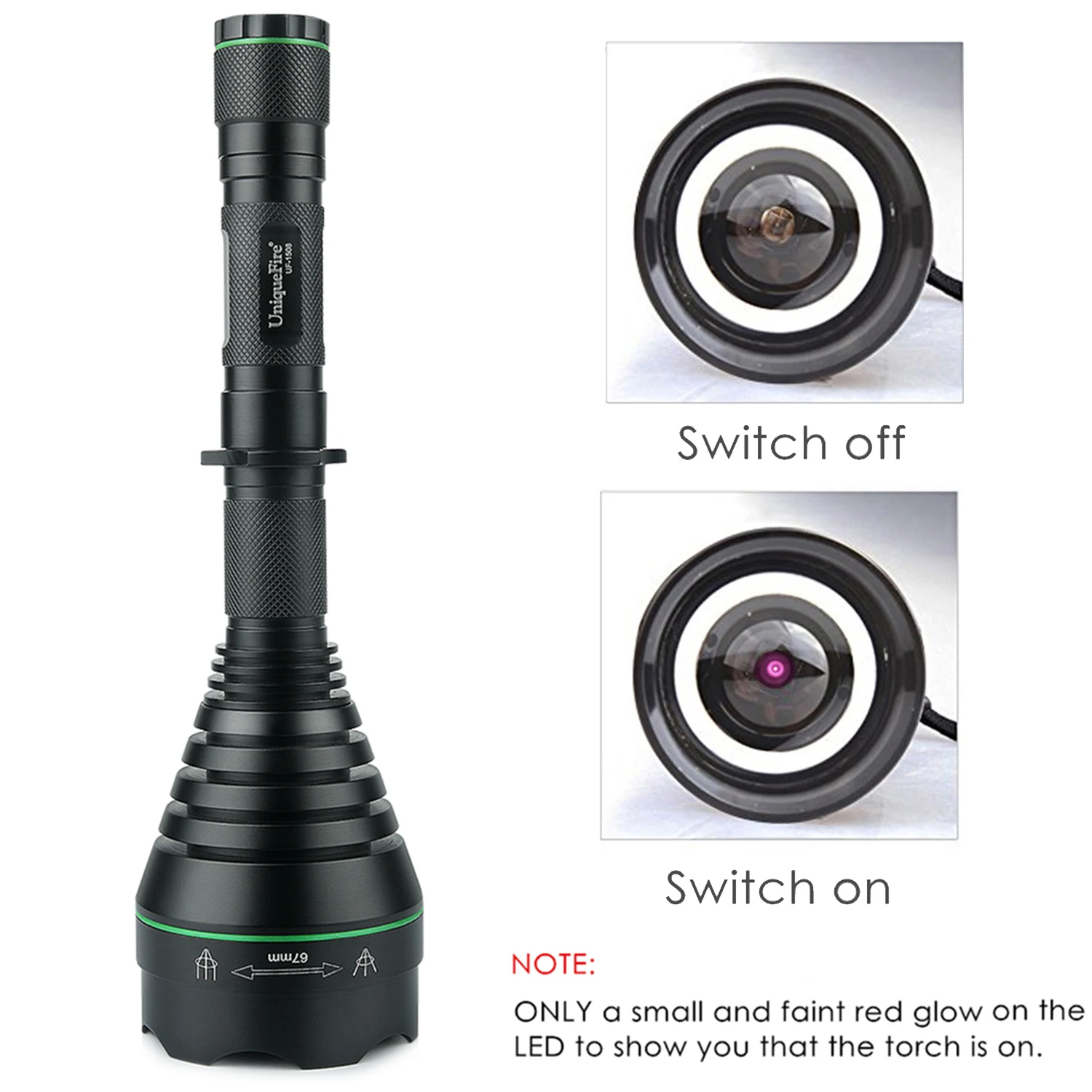 UniqueFire мощный светодиодный фонарик 1508 T67 IR 940nm Lanterna тактический охотничий зум