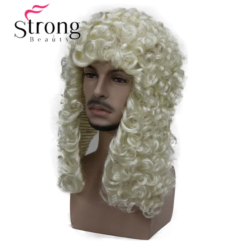 StrongBeauty парик судье барокко дворянин кудри история черный блонд G кудри история синтетические парики
