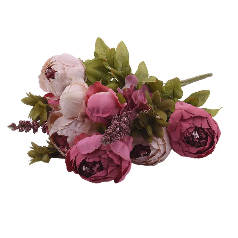 Красивый Искусственный Пион шелковые цветы букет для дома свадебные украшения