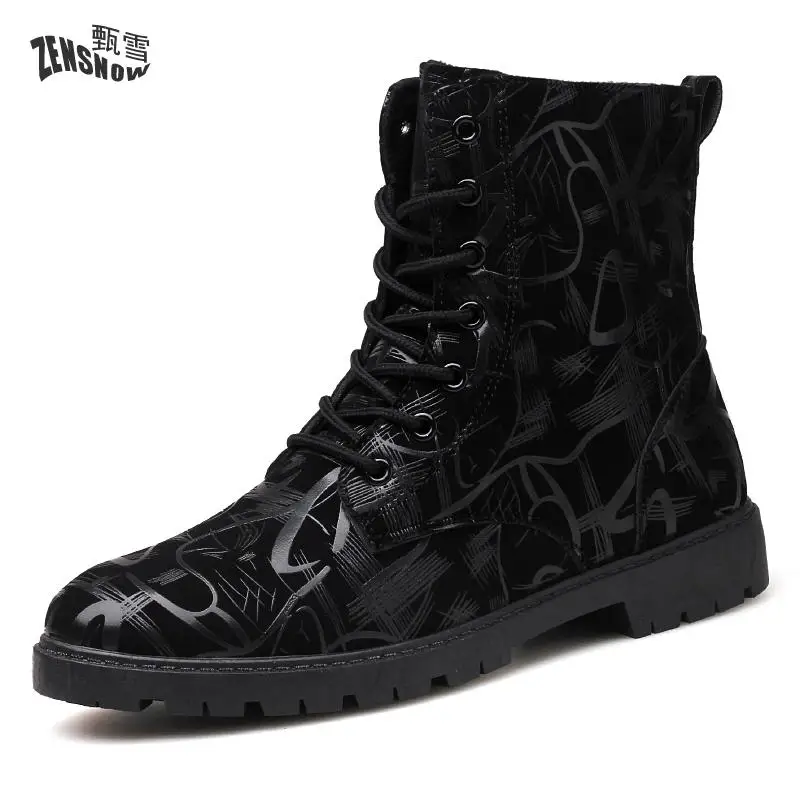 2017 новые ботинки Martin трендовые мужские зимние модная обувь в стиле ретро|Зимние