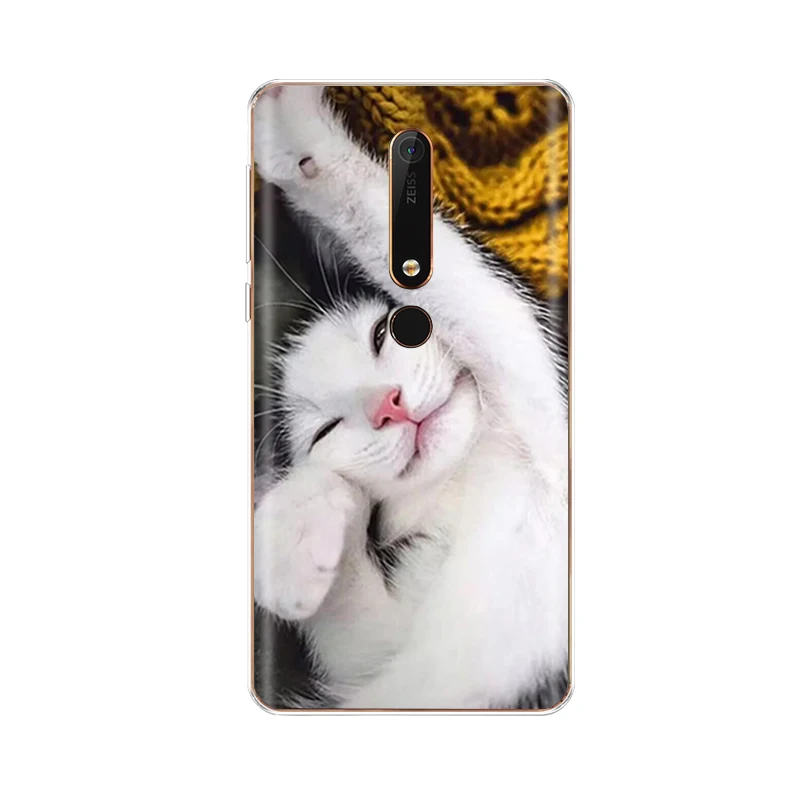Силиконовый чехол для nokia 6 6,1 8 для nokia 6 чехол для nokia 6. 1 plus Мягкий ТПУ чехол для задней панели телефона чехол бампер узор