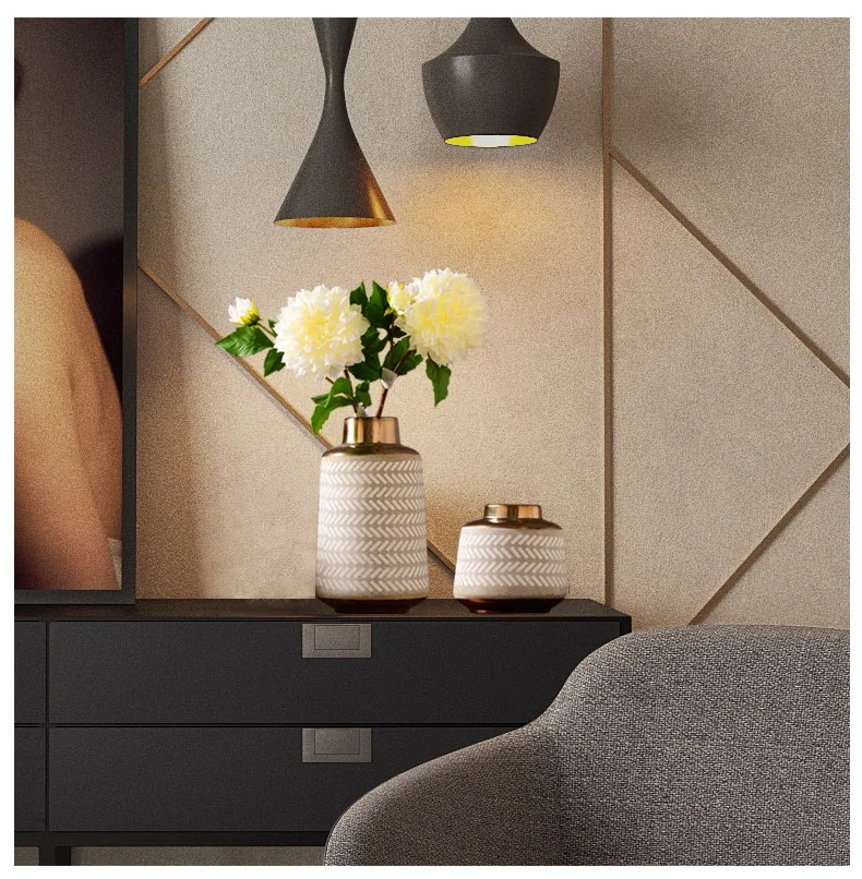 Керамическая ваза в скандинавском стиле классическое искусство горшок для