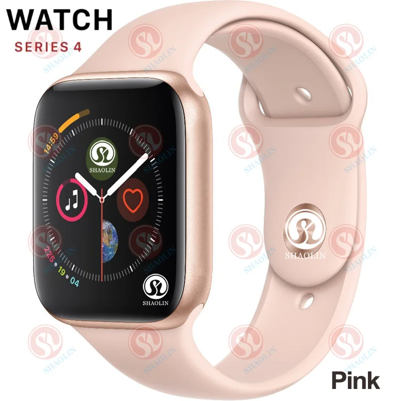 Pink Скидка 50% 42 мм женские умные часы серии 4 Bluetooth подключение для Android телефона IOS apple iPhone 6 7 8 X умные часы для мужчин - Цвет: Pink