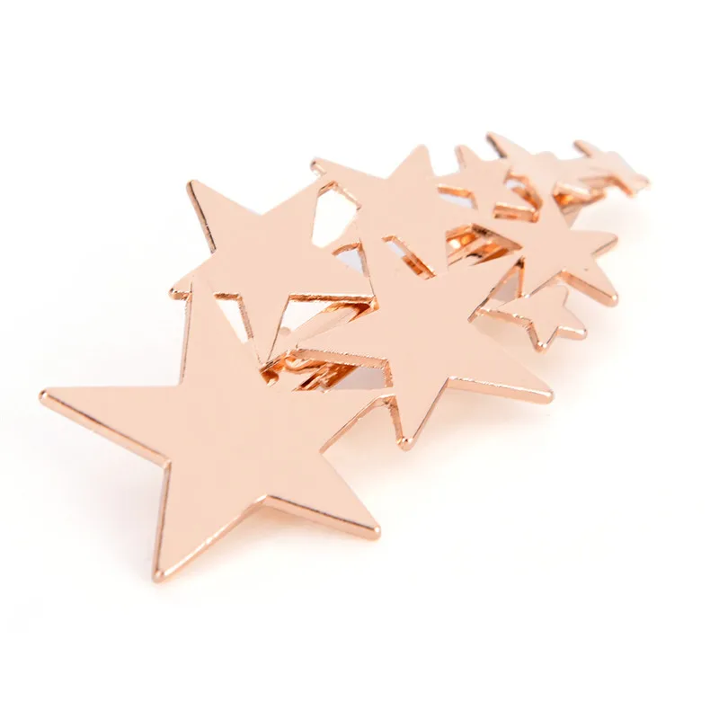 

1 PC Star Hair Clip Barrettes Hairpin Bobby Pin Jewelry Hair Accessories for Women Lady Girls Gold/Silver color