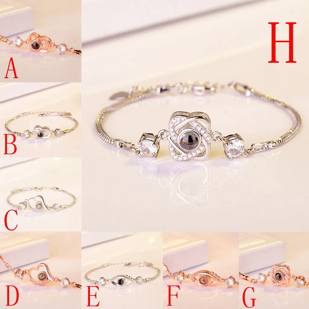 OTOKY 2019 New Well-known Design 100 Languages I Love You Valentine's Day Present Memory Projection Bracelet | Украшения и