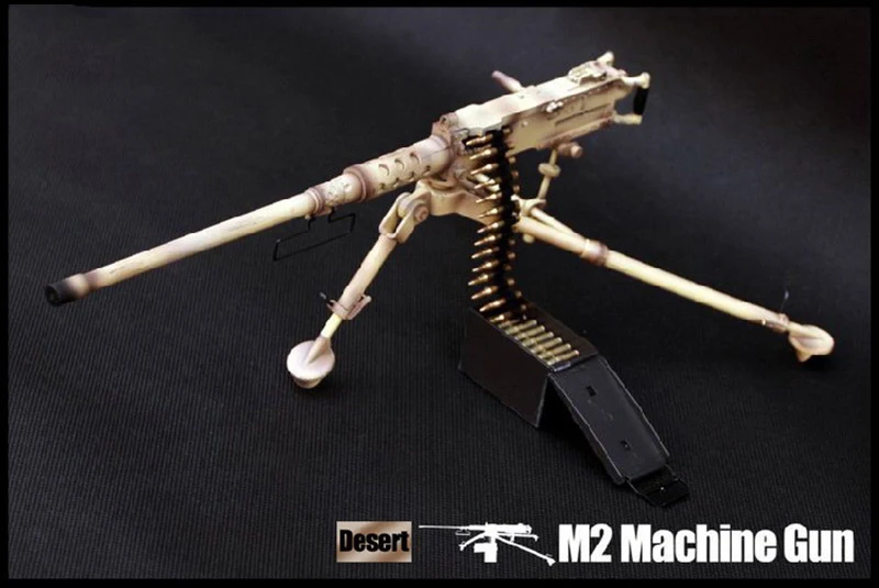 1/6 фигурка солдата сцены аксессуары M2 Браунинг пулемет модель ZY8031 черный/пустыня
