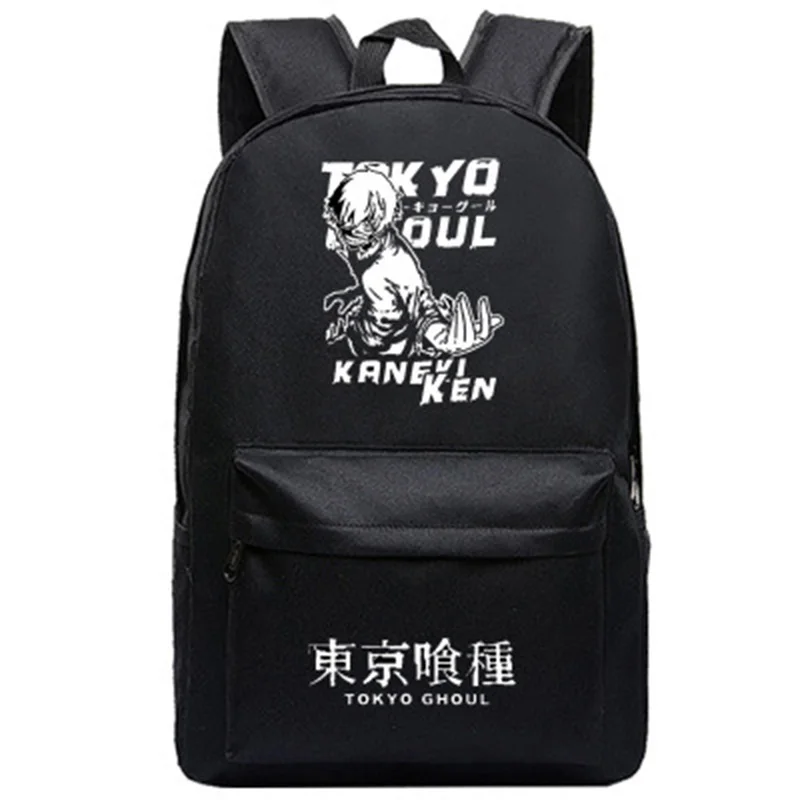 Школьный рюкзак Kaneki Ken с половинным лицом и белыми волосами, школьные сумки для подростков, сумки-портфели для путешествий, Mochila Feminina
