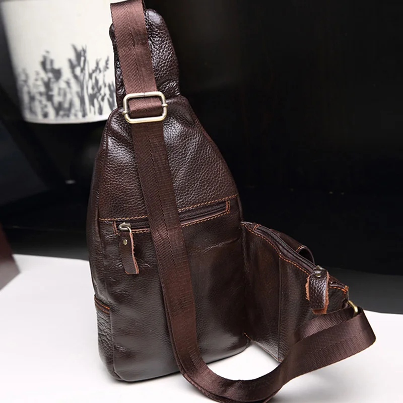 Мужской рюкзак на ремне из натуральной воловьей кожи для путешествий|Мужские