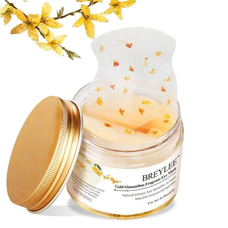 50 шт BREYLEE Gold osmanthus fragrans маска для глаз патч гель против морщин уход за кожей глаз патч темные круги лифтинг укрепляющая сыворотка