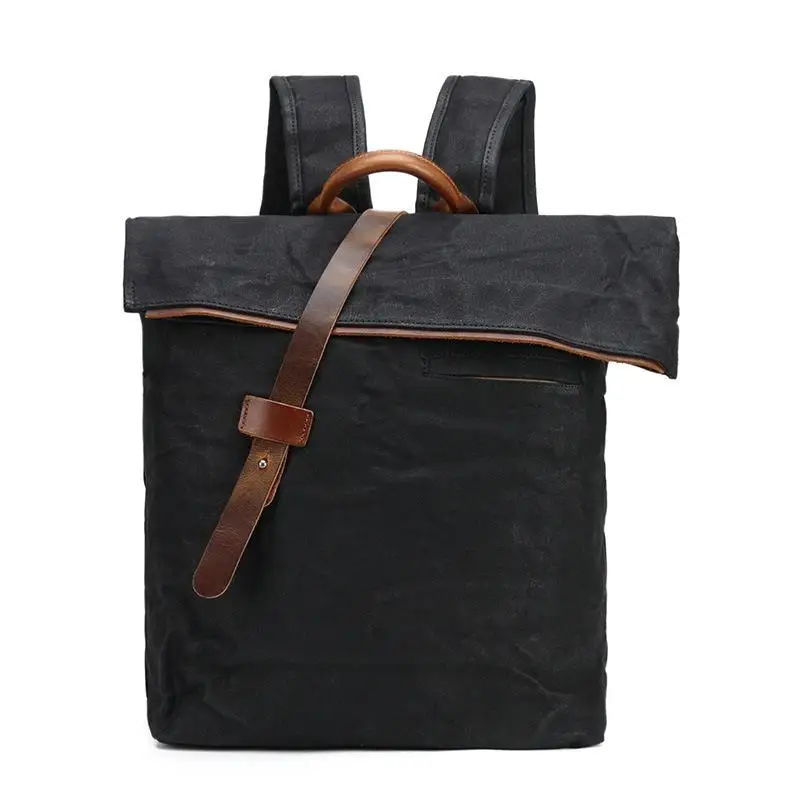 Johnature 2021 New Vintage Men Backpack Leisure Canvas Waterproof Wear Resistant Travel Bags Large Capacity Laptop |