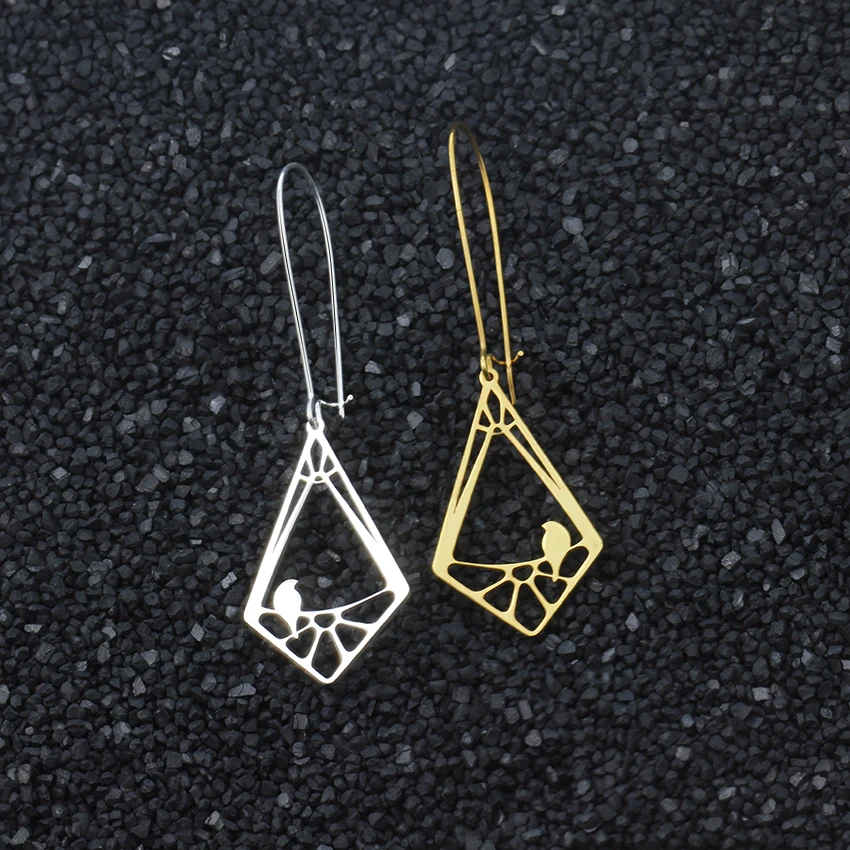 V притягивающие металлические серьги в стиле бохо треугольные для женщин золотые