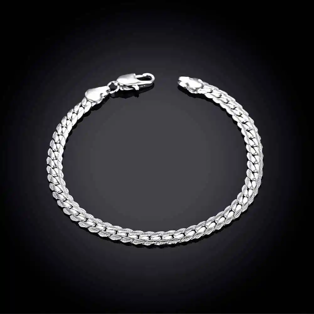 Kiteal Top quality gold color Personalized Men silver plated 5mm 20cm snake sideways bracelets fashion jewelry New Year gifts|bracelet