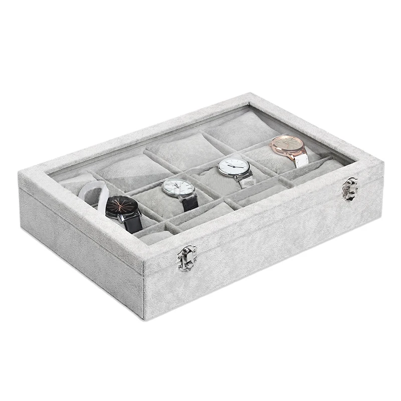 12 Grids Handmade Watch Box Clock Time Case for Holding | Наручные часы